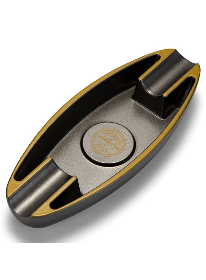 Cigar Ashtray with 2 Cigar Holder Portable Travel Ashtray Unique for Outdoors Indoors - Image 1