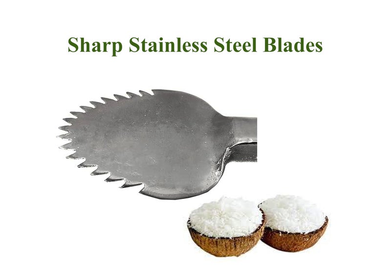 MEXZA™ Stainless Steel Coconut Scraper|Tabletop Handy Movable Coconut Scraper|Shredder| Peeler|Chopper|Grater|| Chirava Grater Thengai Thuruvi for Kitchen - Image 5