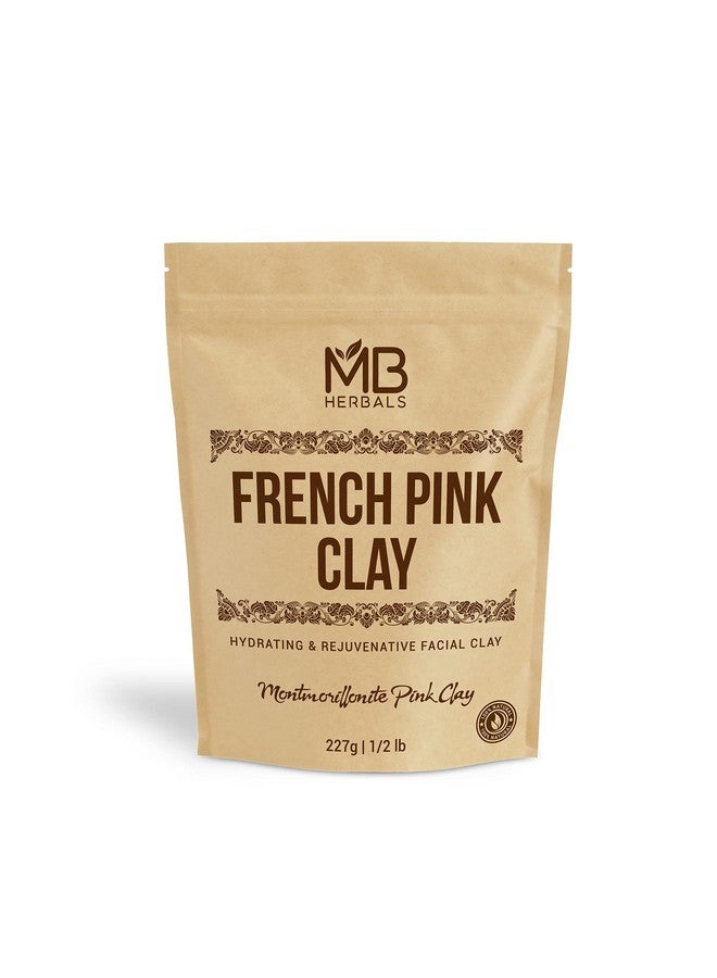 MB Herbals French Pink Clay 8 Oz / 0.5 Lb | Montmorrillonite Pink Clay (French Rose Clay) | Mild, Hydrating Clay For Sensitive, Matured & Acne-Prone Skin - Packing May Vary - Image 1