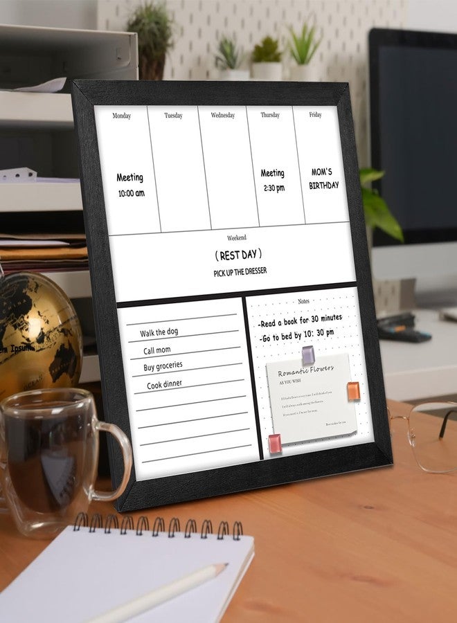 Umtiti Umtiit Weekly Calendar Dry Erase Whiteboard 11.8 x 11.8 inch(30 x 30 cm), Black Wood Frame, Magnetic Surface Whiteboard for Planning/Schedule/School Timetable/Memo(ZLBB-3030BK,US) - Image 4
