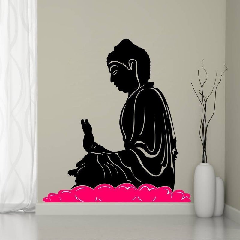 Eja Art ملصق حائط متعدد الألوان لبوذا في التأمل - Image 1