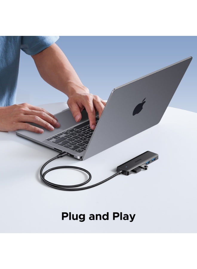 يو جرين هاب USB C إلى 4 منافذ USB A، موزع USB متعدد المنافذ للابتوب وماك بوك، محول USB C لتوصيل لوحة المفاتيح والفأرة والفلاش والتخزين للعمل والمنزل والسفر - Image 5