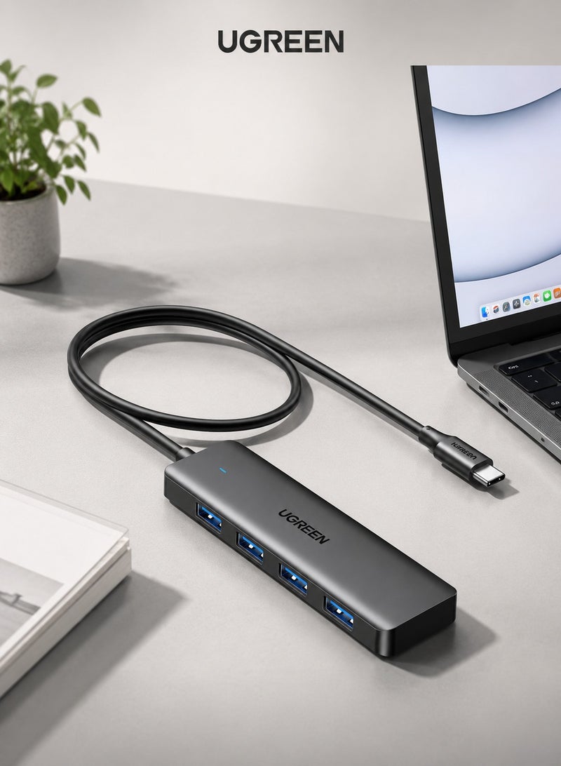 يو جرين هاب USB C إلى 4 منافذ USB A، موزع USB متعدد المنافذ للابتوب وماك بوك، محول USB C لتوصيل لوحة المفاتيح والفأرة والفلاش والتخزين للعمل والمنزل والسفر - Image 1