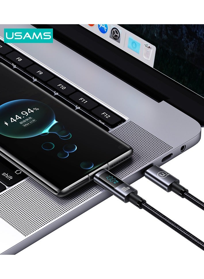 أوسامس كابل بيانات من النوع C إلى النوع C 100 وات للشحن السريع، الطول: 1.2 متر (أسود)⁩ - Image 5