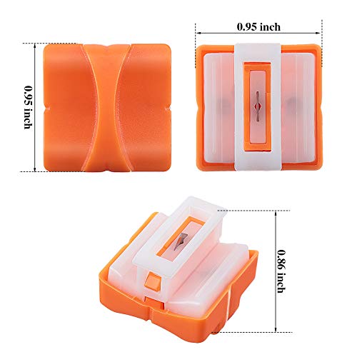 Mudder 10 Pieces Paper Cutter Replacement Blade Cutting Replacement Blades Refill for A4 Black and White Paper Trimmer(Orange) - Image 2