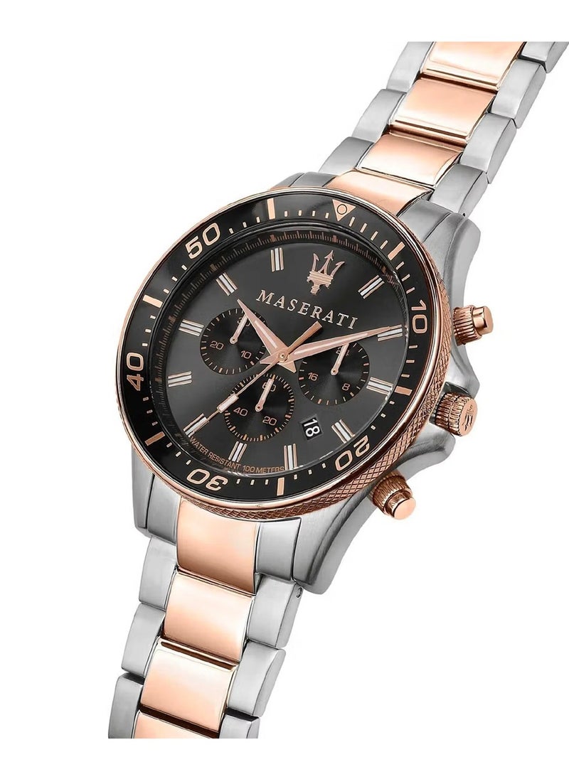 Maserati Men Sfida Chronograph Analog Black Dial Color Watch R8873640002