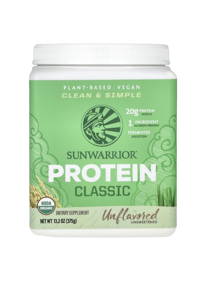 Sunwarrior صن وورير، بروتين كلاسيك، بدون نكهة، 13.2 أونصة (375 جرام) - Image 1