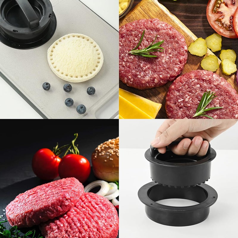 Duomama Multifunctional Burger Press & Patty Maker with 100 Oil Papers - DIY Stuffed Burgers, Sandwich Cutter - Easy to Use & Clean - Ideal for BBQs, Parties, and Home Cooking - Image 2