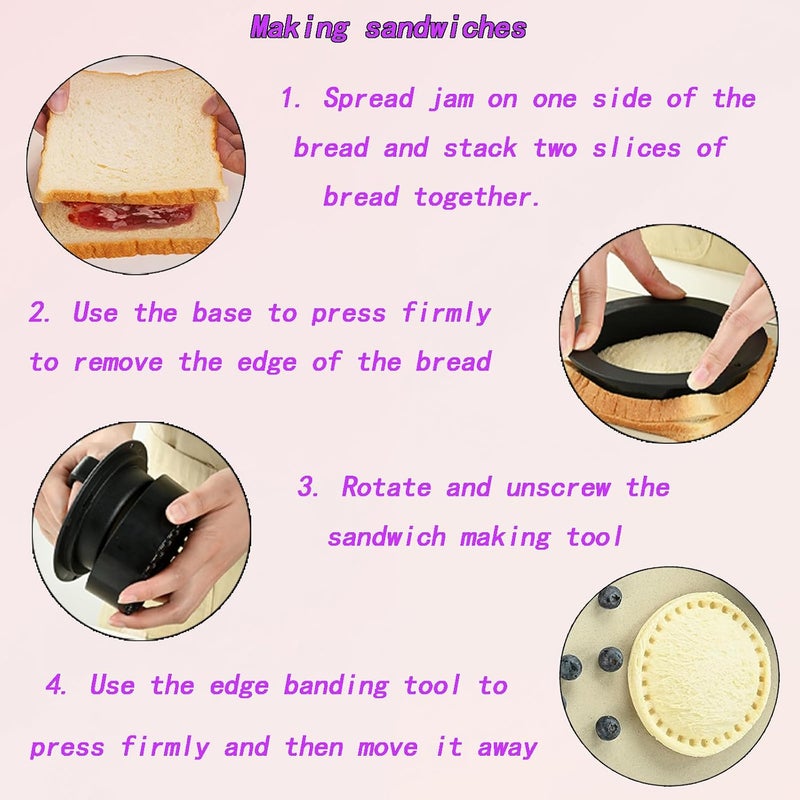 Duomama Multifunctional Burger Press & Patty Maker with 100 Oil Papers - DIY Stuffed Burgers, Sandwich Cutter - Easy to Use & Clean - Ideal for BBQs, Parties, and Home Cooking - Image 5