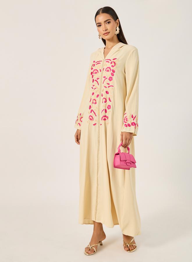 تايك تو جلابية ماكسي مطرزة بالزهور من ستايلي - Image 2