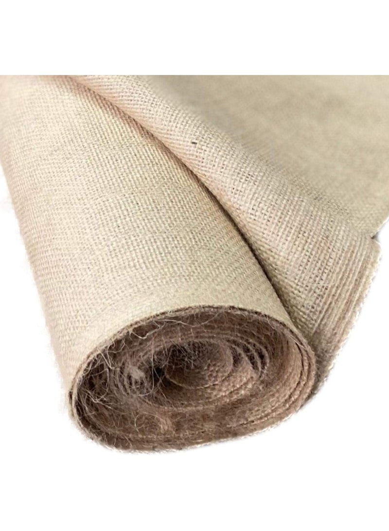 قماش خيش بالياردة من وول ساكز، عرض 1 متر × طول 9.15 متر، لفة خيش جوت طبيعي 9.15 متر - Image 1