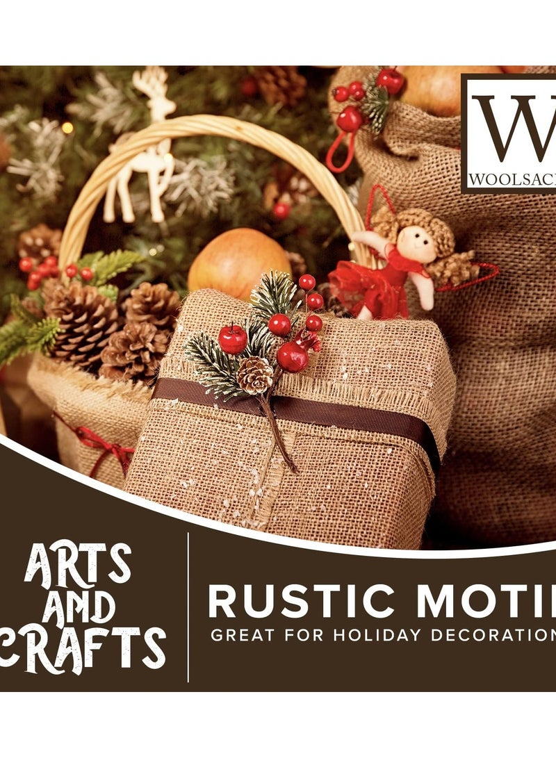 قماش خيش بالياردة من وول ساكز، عرض 1 متر × طول 9.15 متر، لفة خيش جوت طبيعي 9.15 متر - Image 2