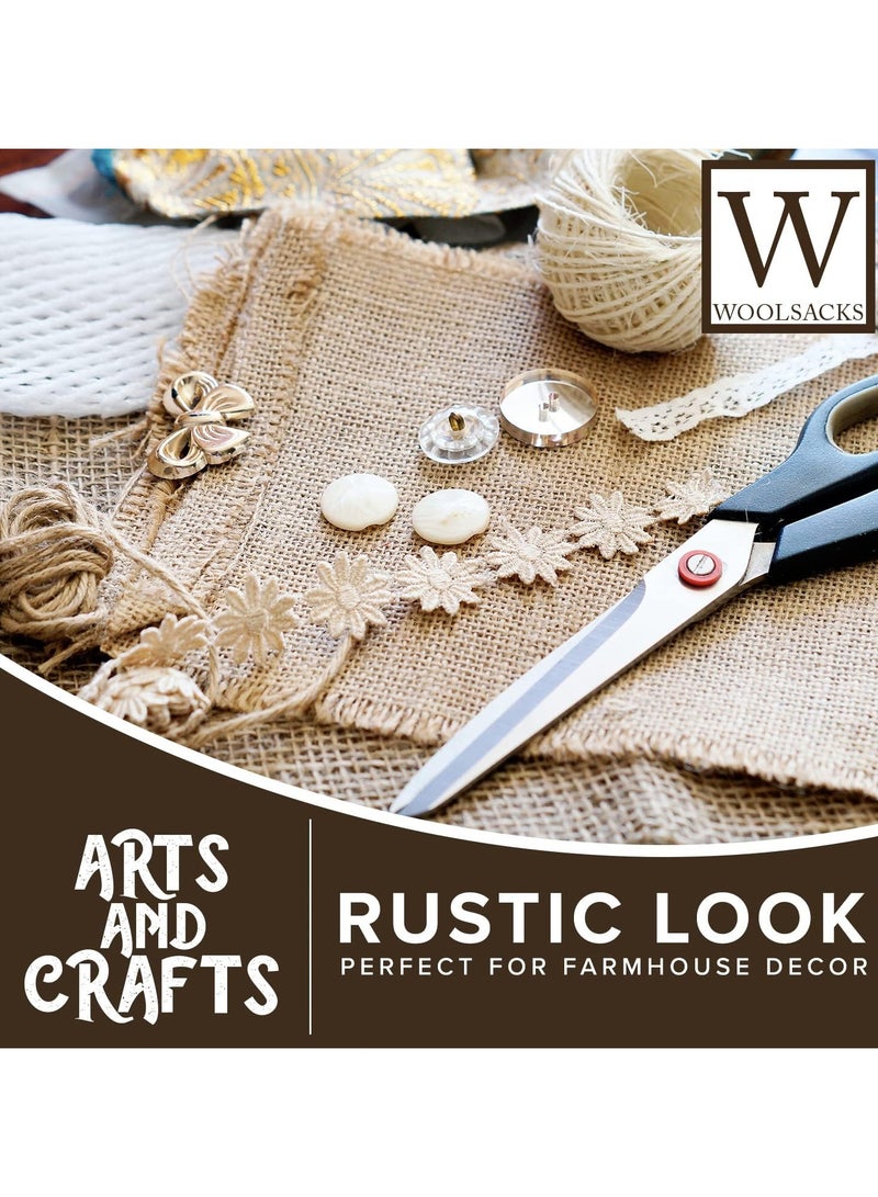 قماش خيش بالياردة من وول ساكز، عرض 1 متر × طول 9.15 متر، لفة خيش جوت طبيعي 9.15 متر - Image 3