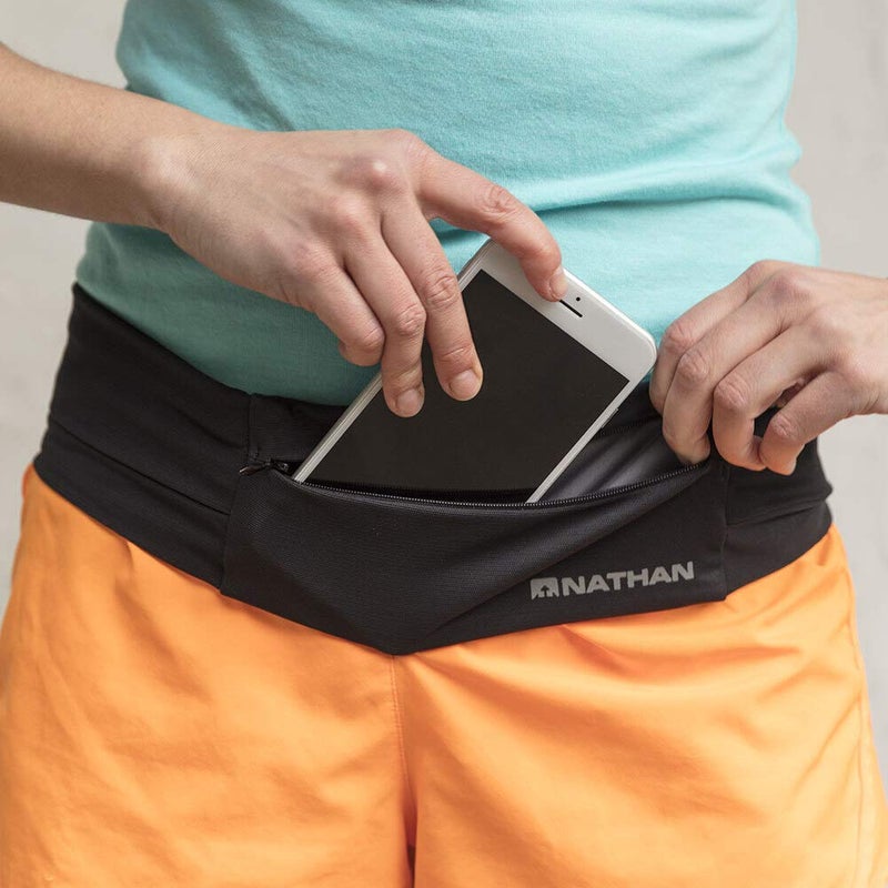 Nathan Zipster Running Belt for Men and Women, Bounce Free Waist Pack, Running Fanny Pack Women, Pockets with Zippers, Fits All iPhones - Image 2