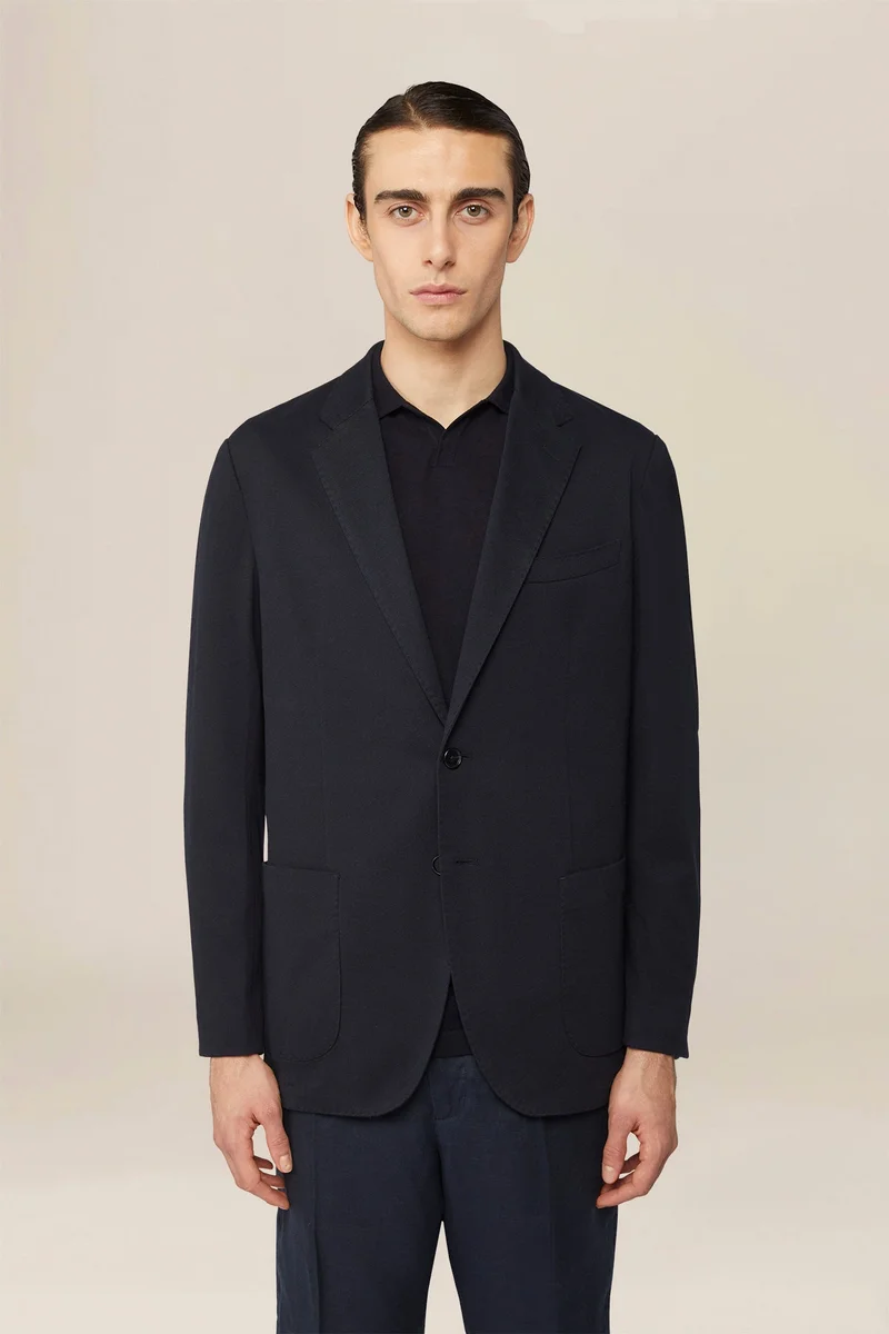 Doppelganger Men's single-breasted, unlined, regular fit jacket - Blue