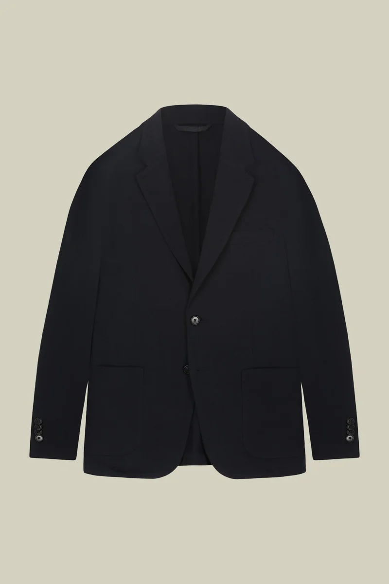 Doppelganger Blue Men's single-breasted, unlined, regular fit jacket - Blue for Men | Best Price UAE