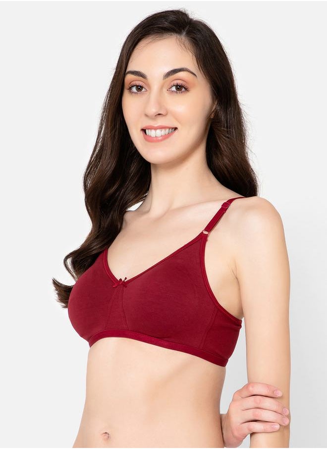 Clovia - Non-Padded Non-Wired Full Cup Cotton T-Shirt Bra by Styli - Image 1