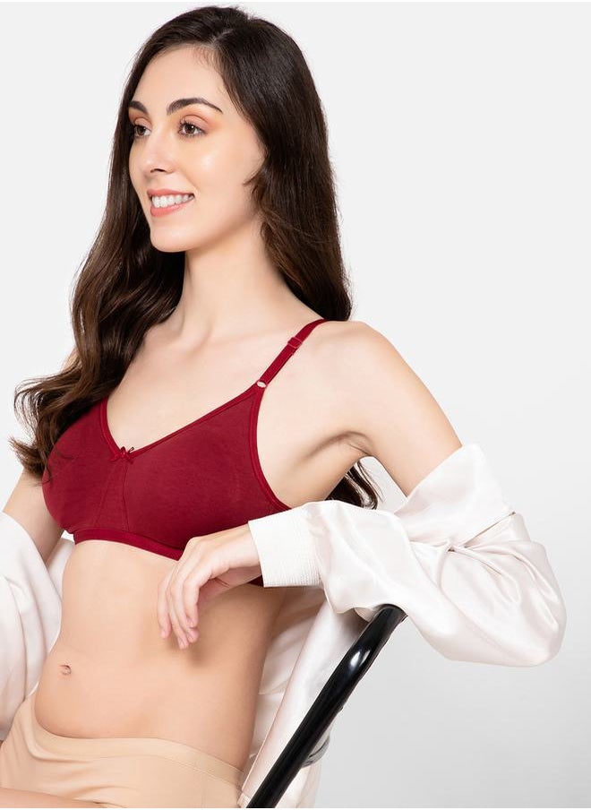 Clovia - Non-Padded Non-Wired Full Cup Cotton T-Shirt Bra by Styli - Image 1