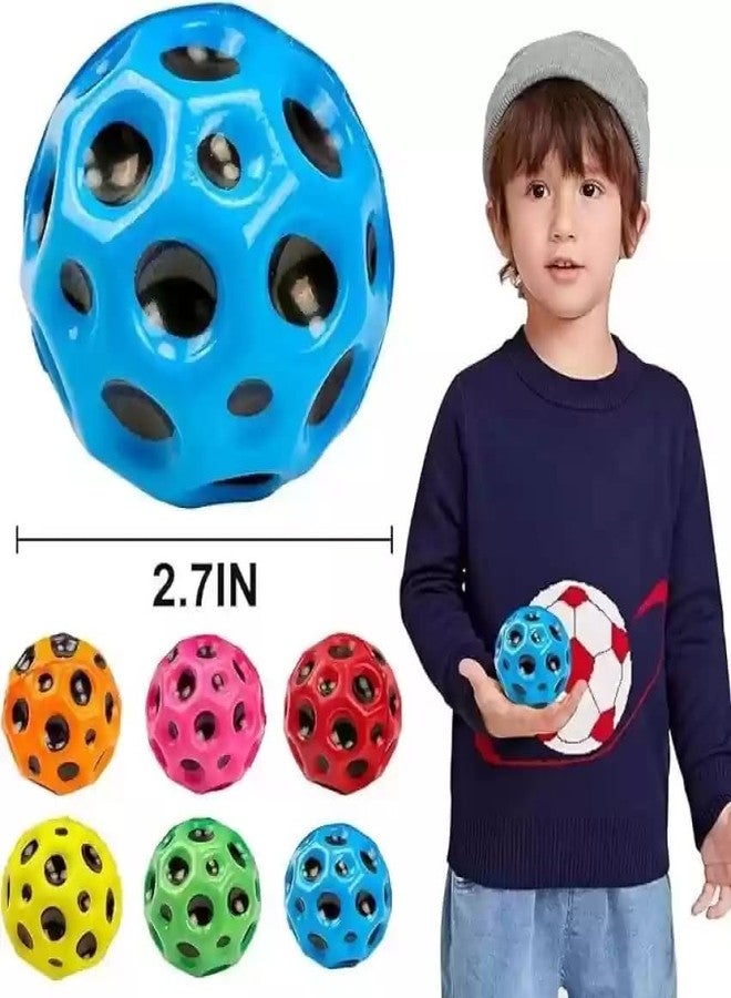Crazy Buy Bouncing Moon Ball for Kids with Soft Rubber Bounce Ball Set (Pack of 2) for Kids (Multicolor) - Image 3