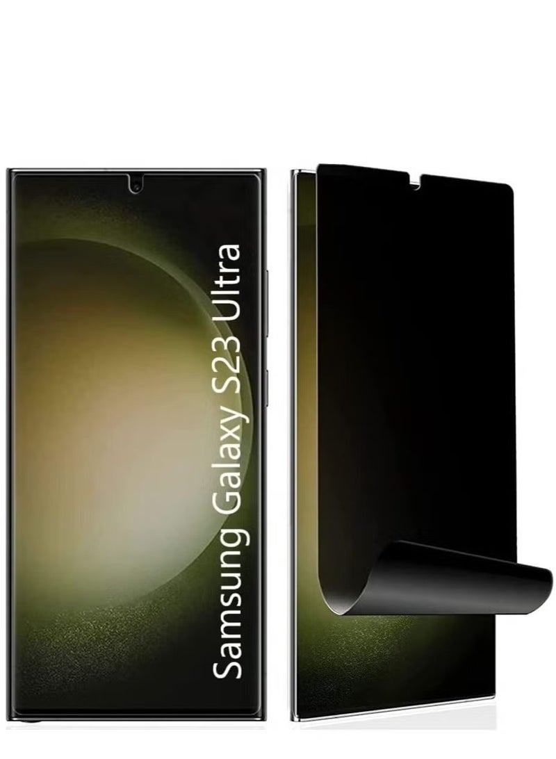 Privacy Screen Protector Surface Ceramic film matte  Anti Spy (NOT Tempered Glass) for Samsung Galaxy S23 Ultra Black - Image 1