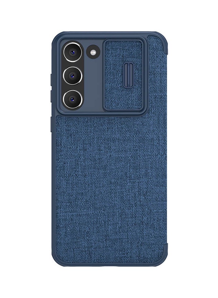 Nillkin Qin Pro Leather Cover Case Designed For Samsung Galaxy S23 Plus - Elite Blue - Image 3
