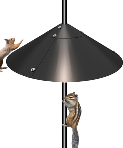 Garbuildman Metal Squirrel Baffle for Bird Feeder Pole, Outside Pole Mount Bird House Guard for Outdoor Shepherd’s Hook, 19 Inch, 1 Pack - Image 1