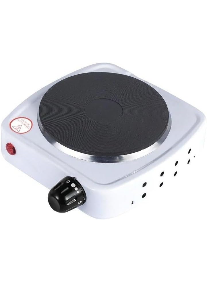 دينكس موقد كهربائي DENX DX2034 بقدرة 500 واط - موقد محمول ذو شعلة واحدة، لوح طهي من الحديد الزهر مع منظم حرارة قابل للتعديل، موقد صغير الحجم وخفيف الوزن وآمن للاستخدام في المنزل والمكتب والسفر (15 × 15 × 7 سم) - Image 1