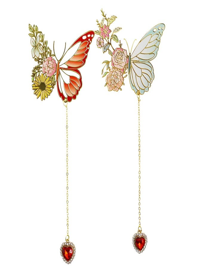 SMLBJUTE 2 Pack Butterfly Metal Bookmarks for Women, Cute and Funny Design, Unique Gift for Book Lovers, Teachers, and for Special Occasions Like Valentine's Day, Mother's Day, Christmas, and Birthdays - Image 1