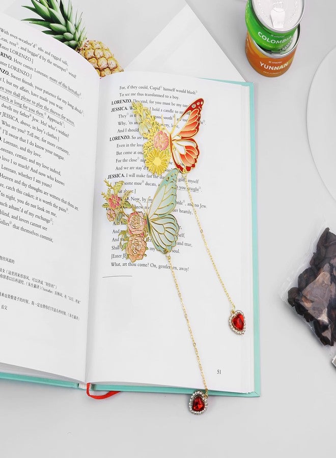 SMLBJUTE 2 Pack Butterfly Metal Bookmarks for Women, Cute and Funny Design, Unique Gift for Book Lovers, Teachers, and for Special Occasions Like Valentine's Day, Mother's Day, Christmas, and Birthdays - Image 5