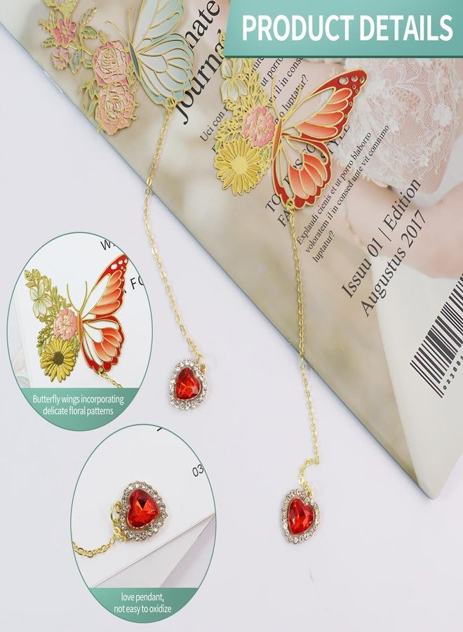 SMLBJUTE 2 Pack Butterfly Metal Bookmarks for Women, Cute and Funny Design, Unique Gift for Book Lovers, Teachers, and for Special Occasions Like Valentine's Day, Mother's Day, Christmas, and Birthdays - Image 2
