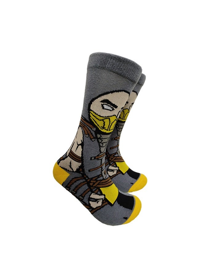 .Novelty Anime Crew Socks, Street Fashion Trendy Cotton Blend Socks, Casual Fashion Socks for Men & Women(5P)) - Image 4