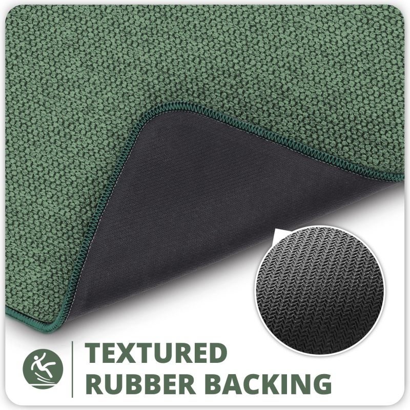 Bathroom Rug Set: Beige, Ultra Thin, Quick Dry, Non-Slip - Absorbent, Machine Washable Bathroom Rugs for Home Bathroom Decor - Image 4