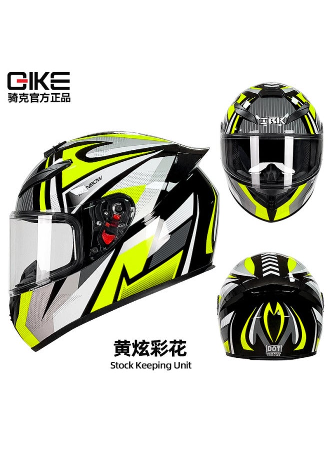 Cycling Helmet Male And Female Personality Electric Car Helmet Four Seasons Knight Bluetooth Locomotive Full Helmet Motorcycle