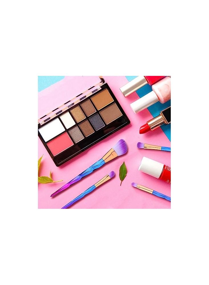 ORiTi مجموعة فرش مكياج مكونة من 12 قطعة - فرش أساس، دمج، بلاشر، خافي عيوب، عيون، وجه، شفاه للبودرة، السائل، والكريم - مجموعة كاملة من فرش المكياج - Image 3