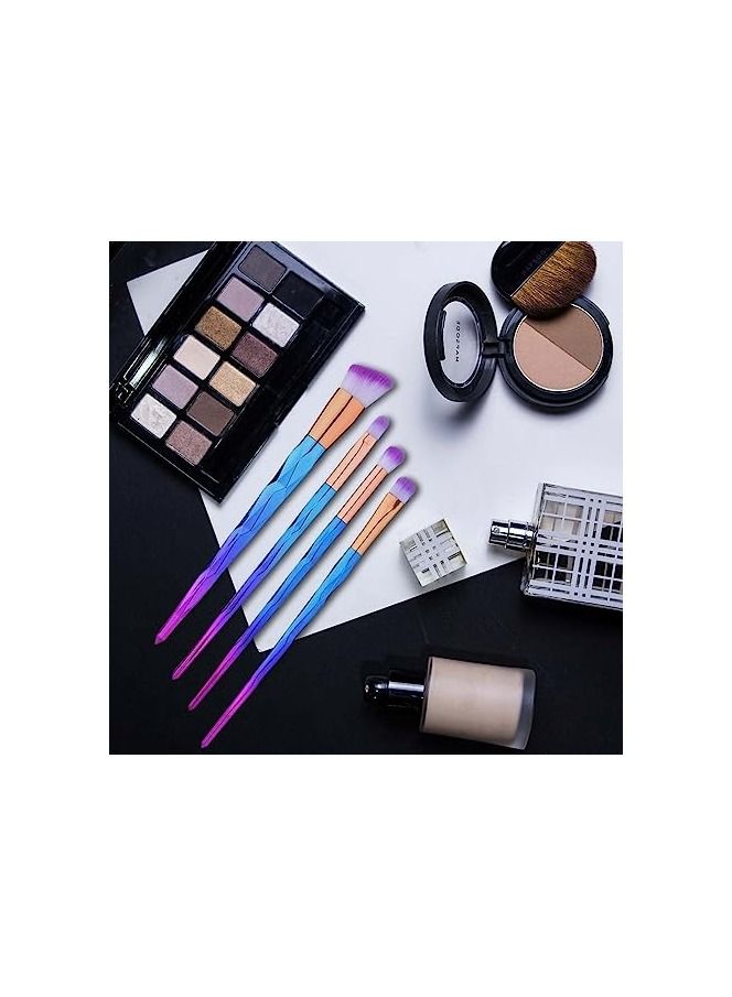 ORiTi مجموعة فرش مكياج مكونة من 12 قطعة - فرش أساس، دمج، بلاشر، خافي عيوب، عيون، وجه، شفاه للبودرة، السائل، والكريم - مجموعة كاملة من فرش المكياج - Image 5