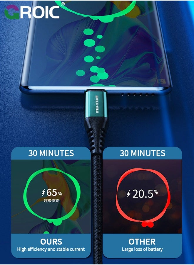 GROIC USB C to Lightning PD 20W Green Cable 3ft, iPhone 15 14 13 Fast Charger 3 Foot Type C Charging Cord Compatible with iPhone 15 14 13 12 11 Pro Max Mini 8 Plus SE iPad and More  - Image 3