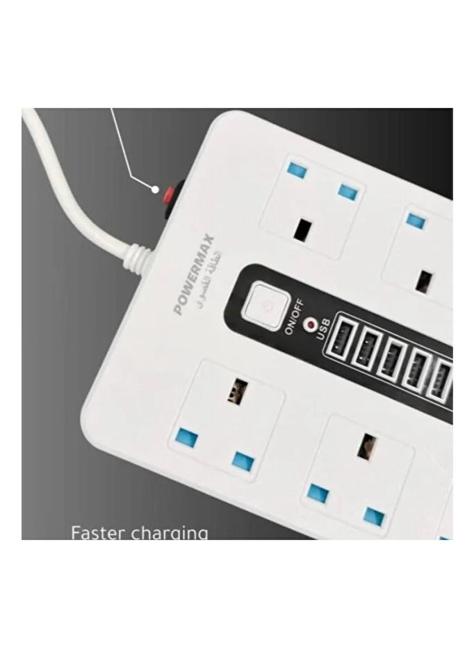 6-prong power strip with 6 outlets, 5-meter cable length M/MX67 - Image 3