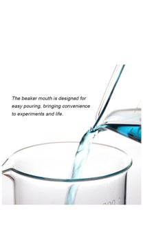 Y&D Beaker Glass Measuring Low Form Set Graduated Borosilicate Glassware Beakers for Home & School Science Experiments 3 Sizes, 150ML500ML1000ML  - Image 3