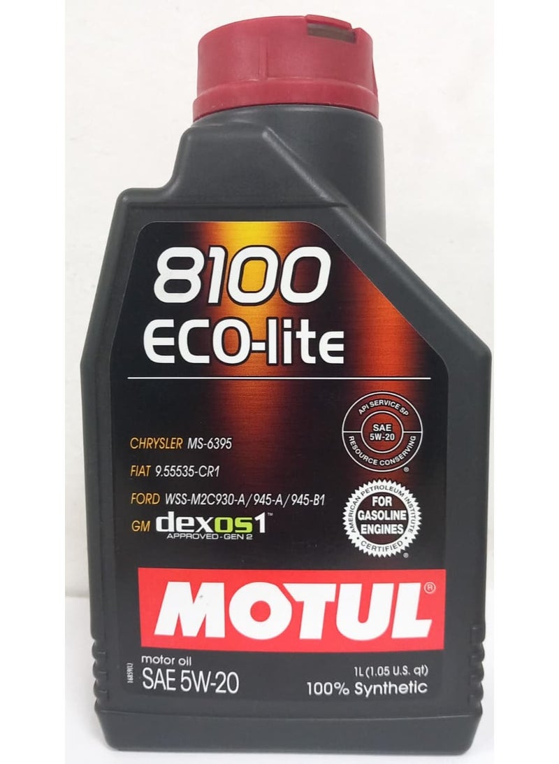 8100 ECO-Lite I 5W-20 Fully Synthetic Engine Oil (1 Liter) Imported from Europe