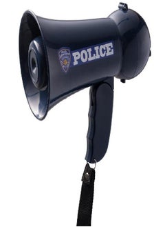 Dress Up America Dress-Up-America Police Officer Megaphone For Kids - Blue Policeman Bullhorn With Siren Sound  - Image 2