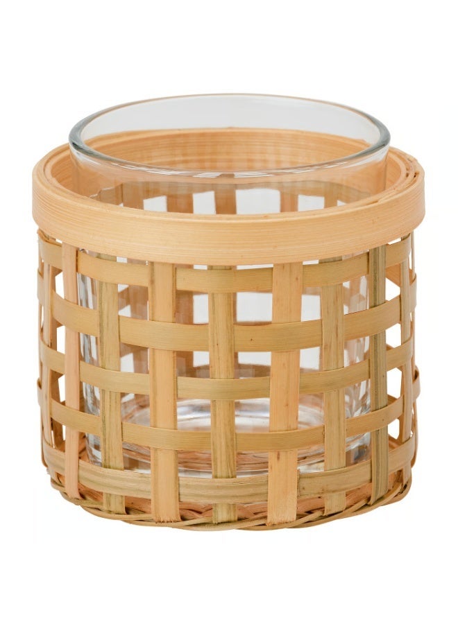 حامل شمعة شاي، خيزران، 8 سم - Image 1