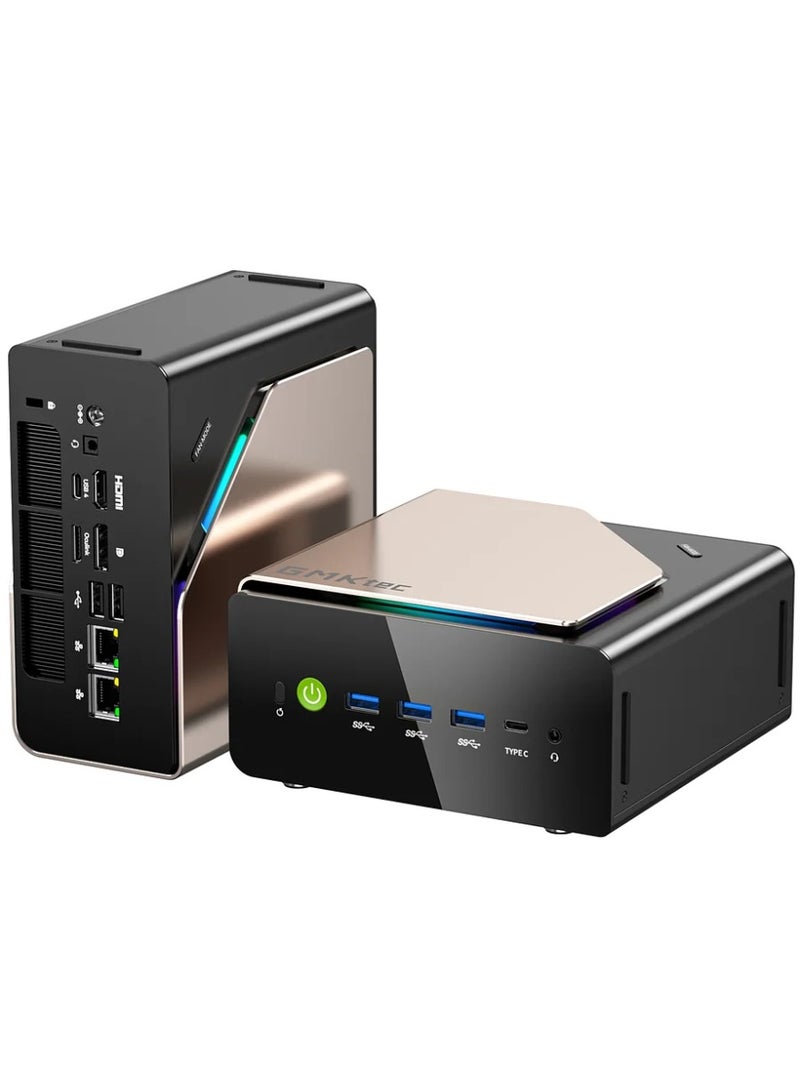 GMKtec EVO-T1 AI Mini PC Workstation Ultra 9 285H (Up to 5.4GHz) 64GB DDR5 (32GBx2) 1TB PCIe 4.0 SSD, Oculink, Triple M.2 Expansion, Quad 8K Display, USB4, WiFi 6E, BT 5.4, Windows 11 Pro Gaming Desktop EVO-T1 - Image 1