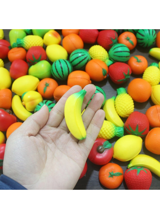 إسكدنيا انفجارات عبر الحدود نموذج محاكاة الفاكهة من مادة البولي يوريثين كرة ضغط الموز الصغيرة الدعائم الليمونية لعبة الضغط بالقرصة - اللون: تفاحة / سعر واحد (4 * 3.3 سم) - Image 4