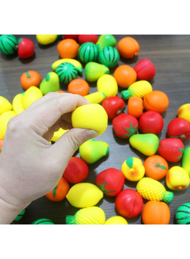 إسكدنيا انفجارات عبر الحدود نموذج محاكاة الفاكهة من مادة البولي يوريثين كرة ضغط الموز الصغيرة الدعائم الليمونية لعبة الضغط بالقرصة - اللون: تفاحة / سعر واحد (4 * 3.3 سم) - Image 3