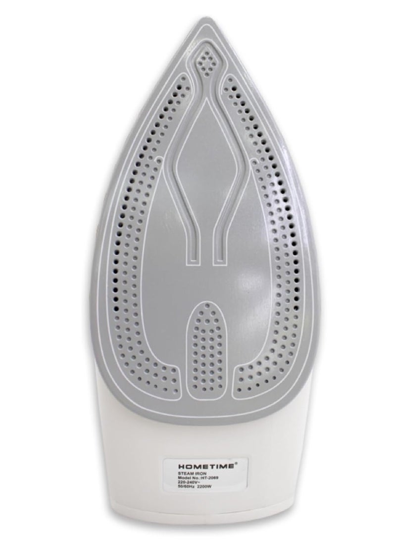 Wtrtr HOMETIME 2200W Steam Iron,Ceramic Coated Sole plate,1 Years Warranty.2069-B (Light blue)  - Image 5