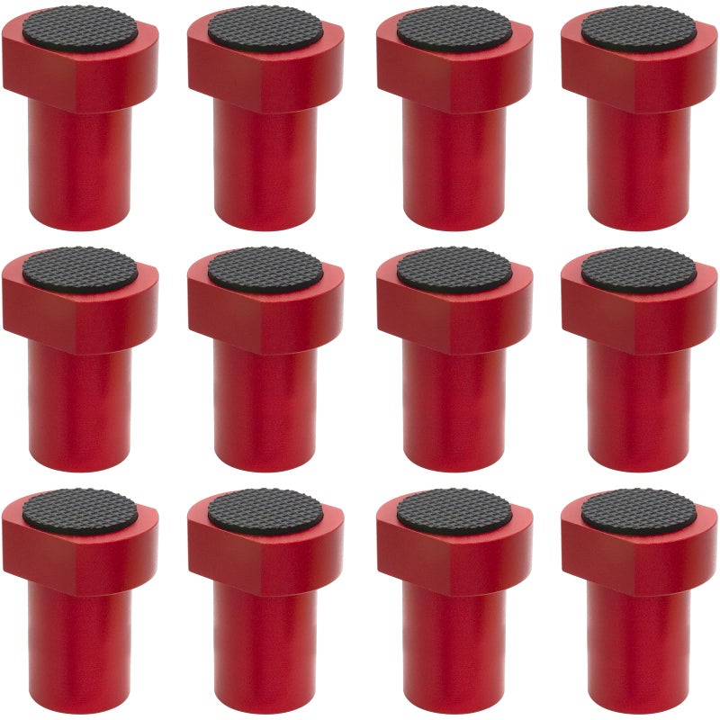 ViewReal 12Pack 20mm0787 Bench DogsNonSlip Bench Dog Clamp Aluminum Alloy Table Stops for MFT Workbenches Fits 0787 Dog Holes Professional Woodworking DIY Accessories