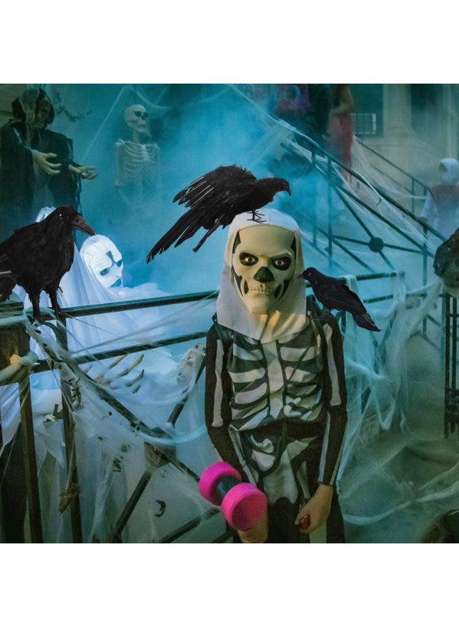 Loquat Black Crow Decoration  Simulation Feather Crow Simulation Crow Ghost Festival Easter Supplies Wholesale-Dimensions:With Wings - Image 3