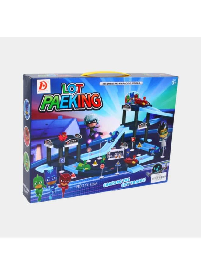 PJ Masks Parking Lot Superhero City Track Set - Image 1