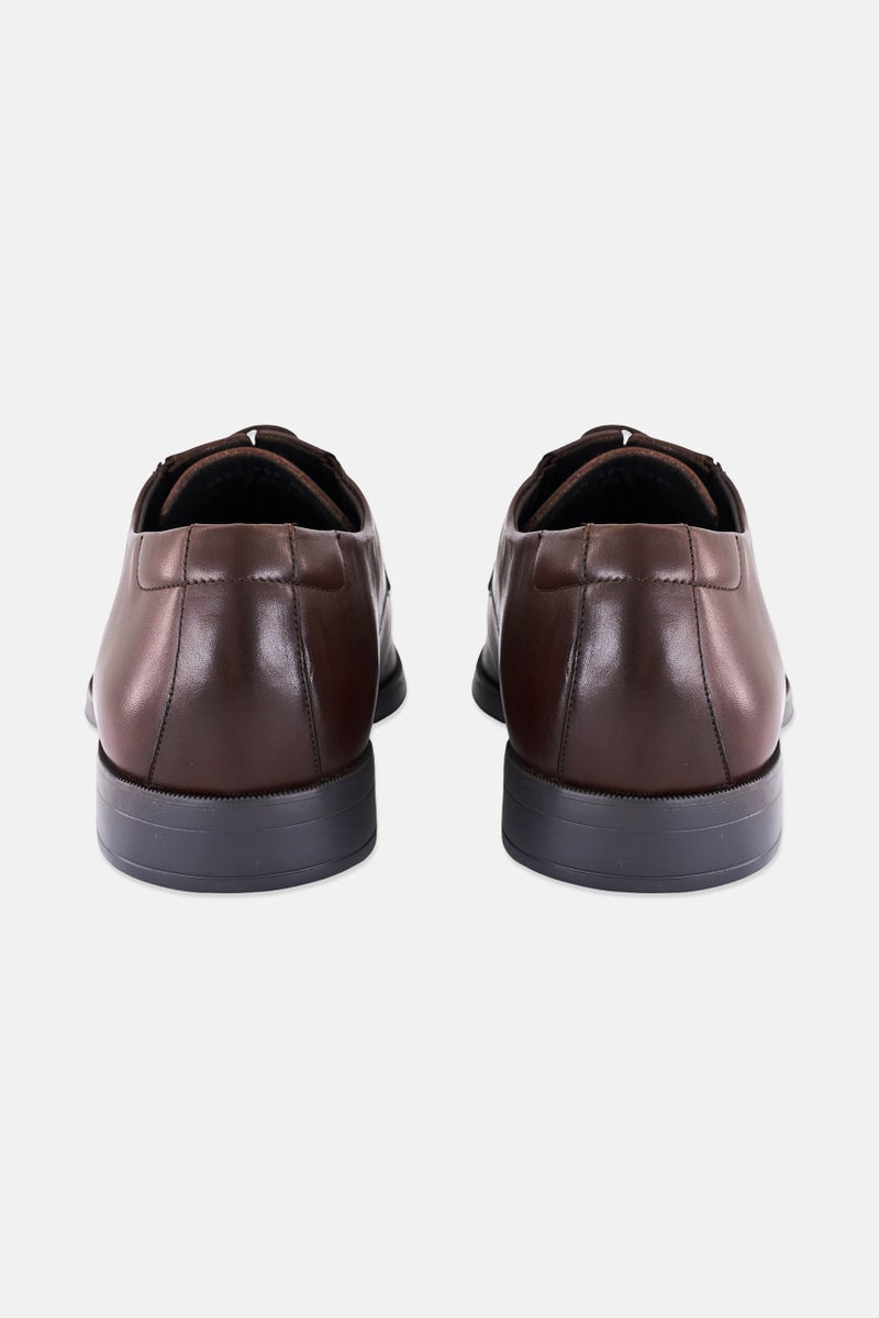 GEOX Men Hilstone Wide Lace Up Derby Shoes, Dark Brown  - Image 4