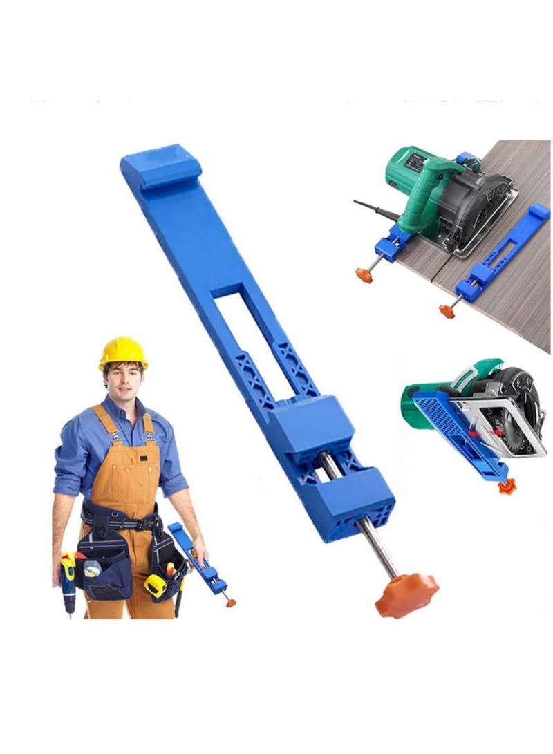 1pcs Adjustable Electric Circular Saw Cutting Machine Base Guide Precision Woodworking Milling Positioning Clamp Quick Cuts Thin Blade Lock Hardware Accessories ABS Guide Rail - Image 1
